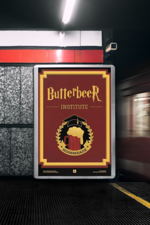 mock-up du poster "butterbeer institute"